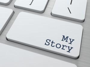 White Keyboard with My Story Button.